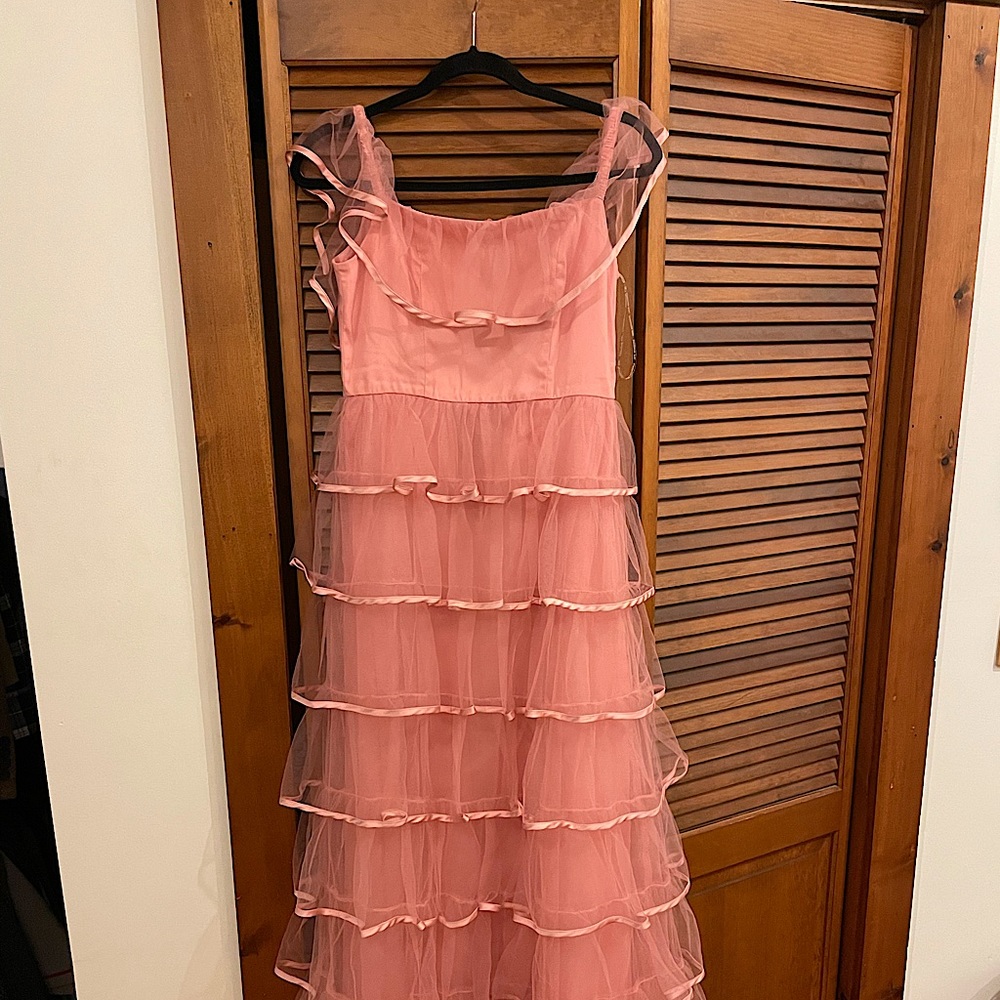 True Decadence Rose Tulle Maxi Dress